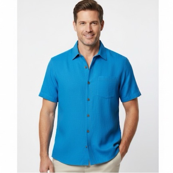 Tommy Bahama Other - Tommy Bahama men’s silk blend shirt islandzone button front resort style S